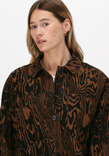 Bruine MODSTRÖM Blouses MATEO PRINT SHIRT - large