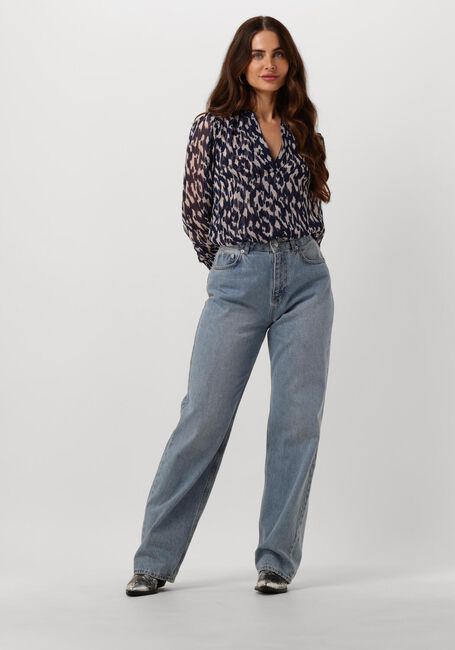 Donkerblauwe NEO NOIR Blouses LANDA DISTRESSED BLOUSE - large