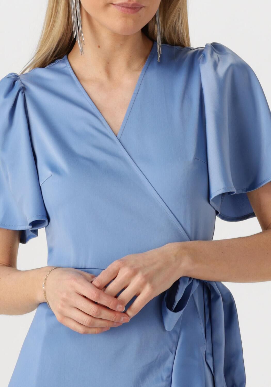 Y.A.S. Dames Jurken Yasthea Midi Wrap Dress Lichtblauw