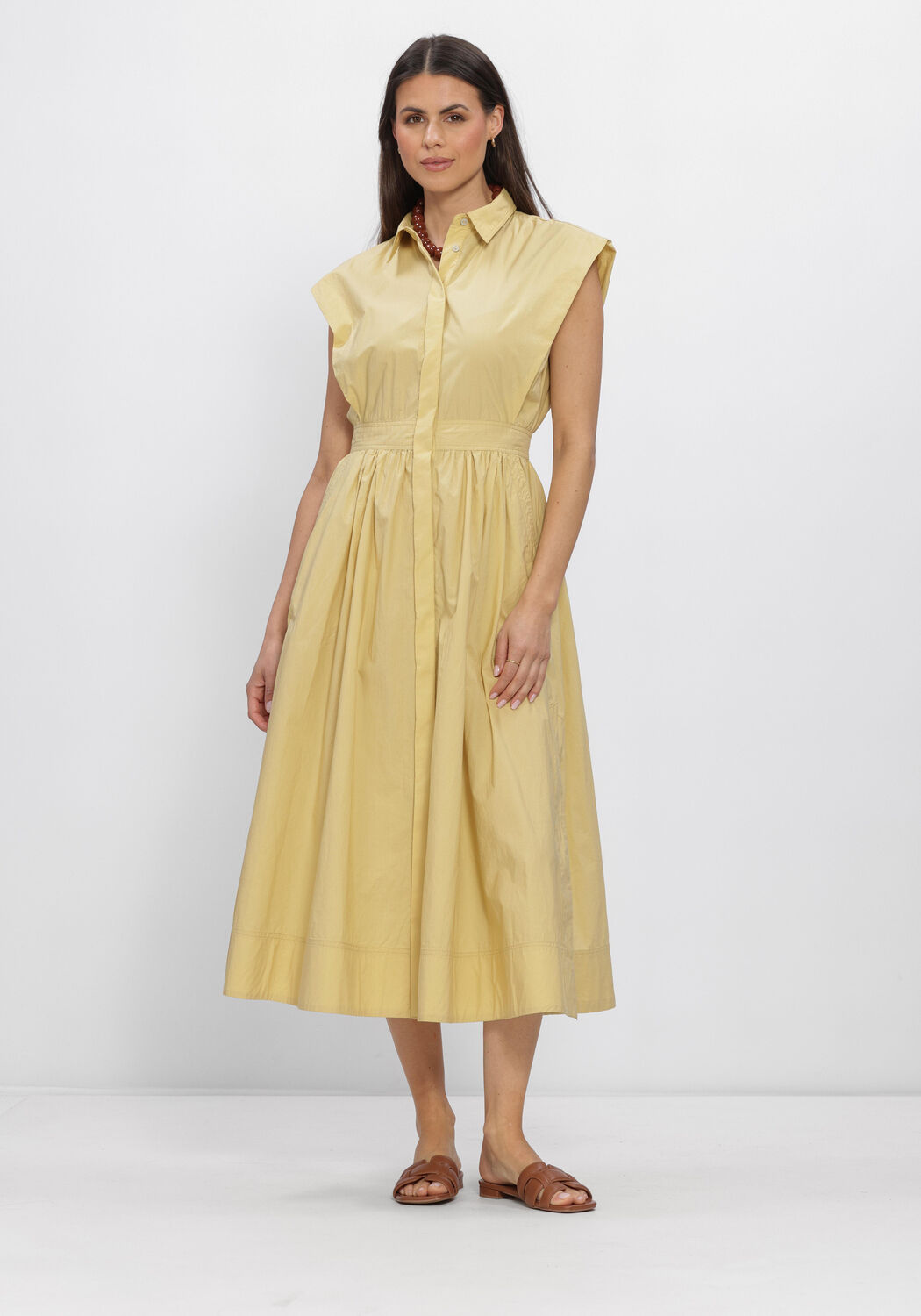 Zilveren ROUGE EDIT Jurken ROUASHER S/S MIDI DRESS - large