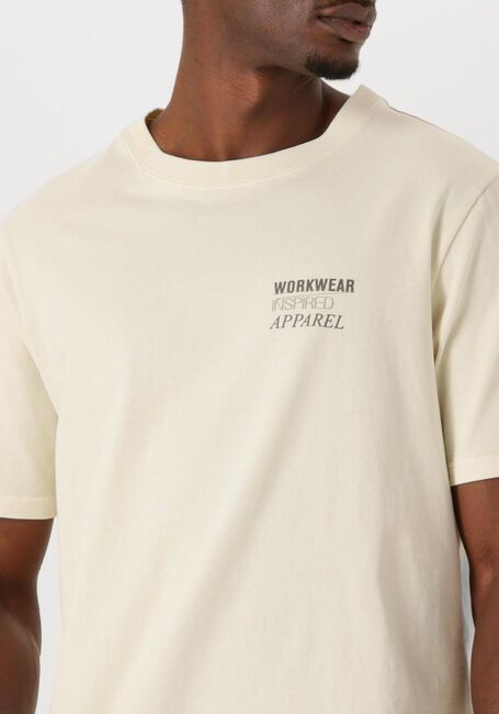 Ecru ANERKJENDT T-shirt AKKIKKI SEASONAL TEE - large