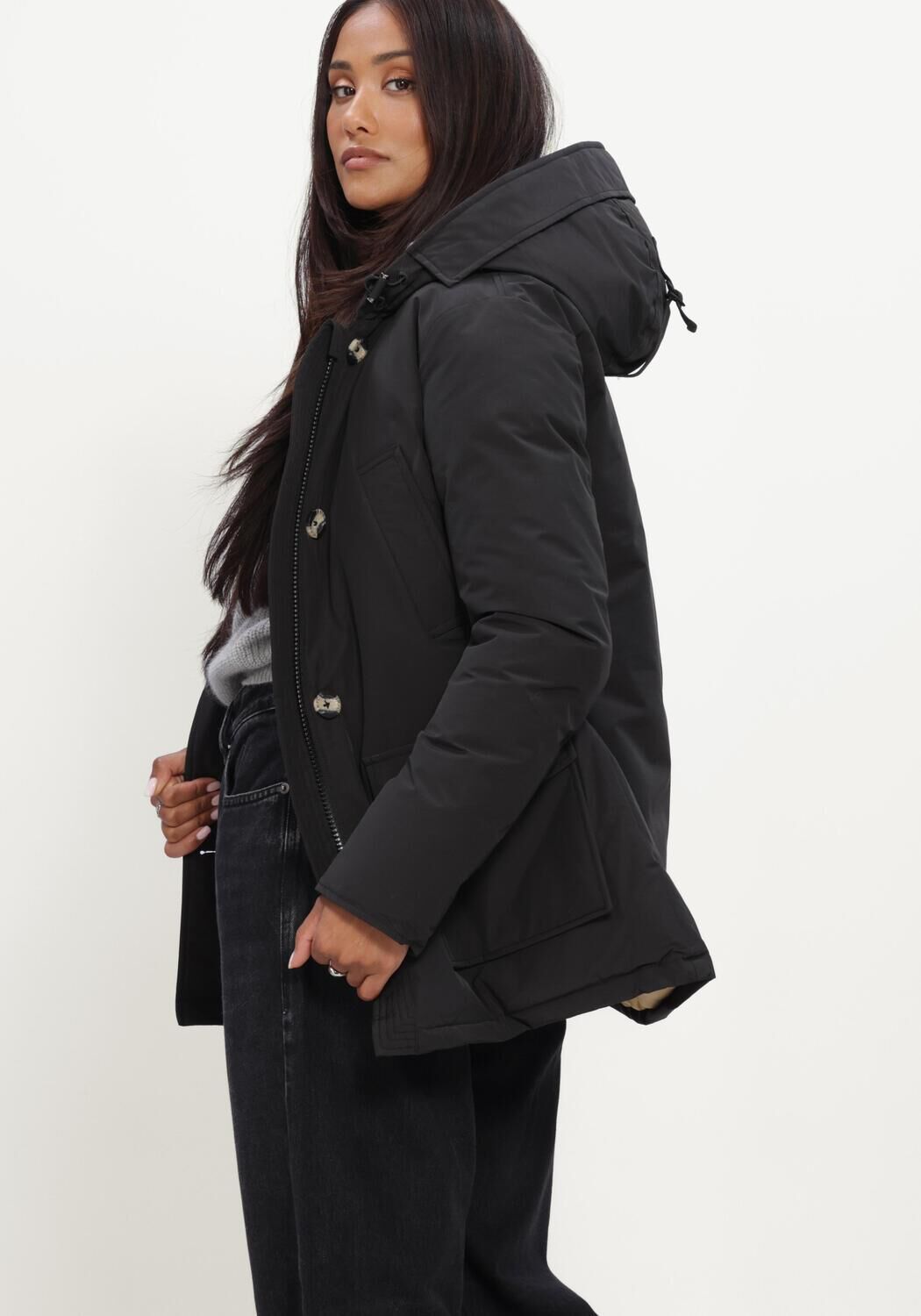 Zwarte AIRFORCE Gewatteerde jas 4 POCKET PARKA - large