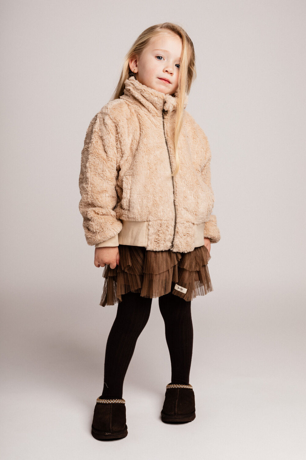 Beige BAJE STUDIO Teddy jas NIDAU - large