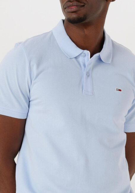 Lichtblauwe TOMMY JEANS Polo TJM SLIM PLANCKET POLO EXT - large