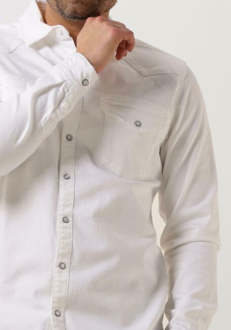 Witte PUREWHITE Overshirt DENIM SHIRT WITH PRESSBUTTONS AND POCKETS ON CHEST - large