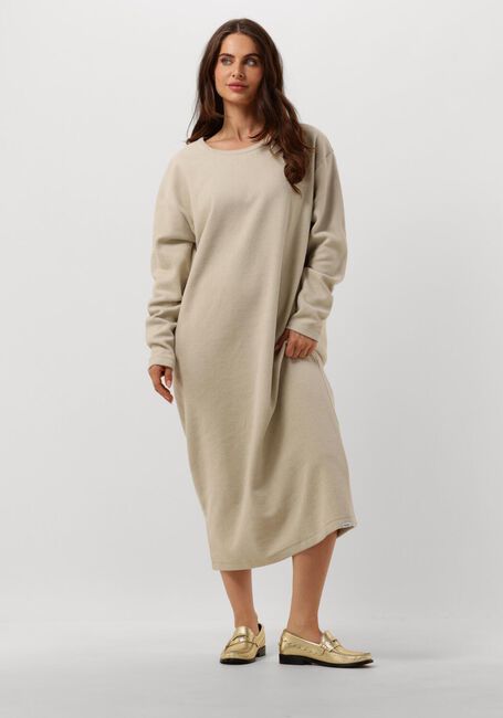 Beige PENN & INK Midi jurk 098 DRESS - large