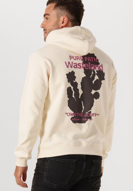 Gebroken wit PURE PATH Sweater LOOSE FIT HOODIE LS SWEATERS - large