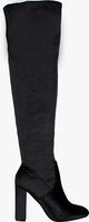 Zwarte NIKKIE Overknee laarzen VELVET OVERKNEE BOOTS - medium