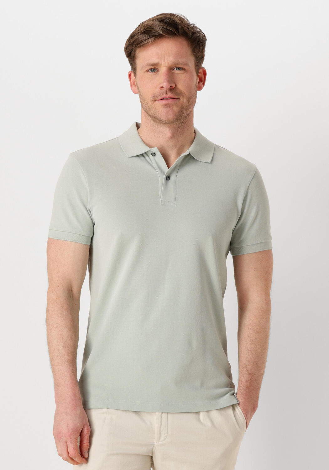 PROFUOMO Heren Polo's & T-shirts Polo Short Sleeve Mint