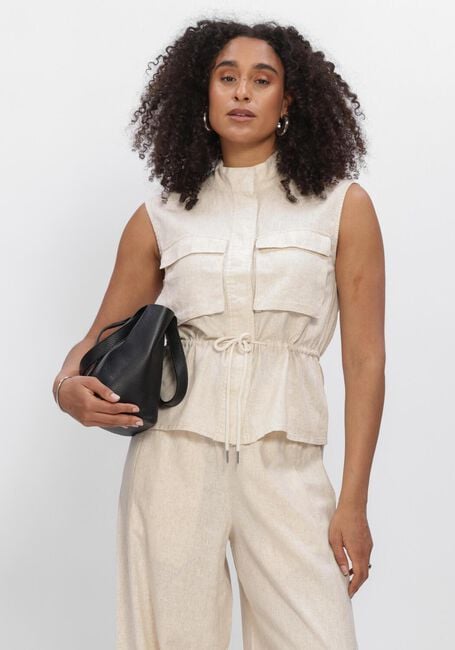 Beige OBJECT Jassen OBJKADIE LO WAISTCOAT 145 - large