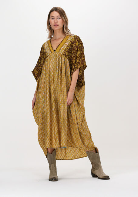 Gele SISSEL EDELBO Maxi jurk MADONNA MIX CAFTAN - large