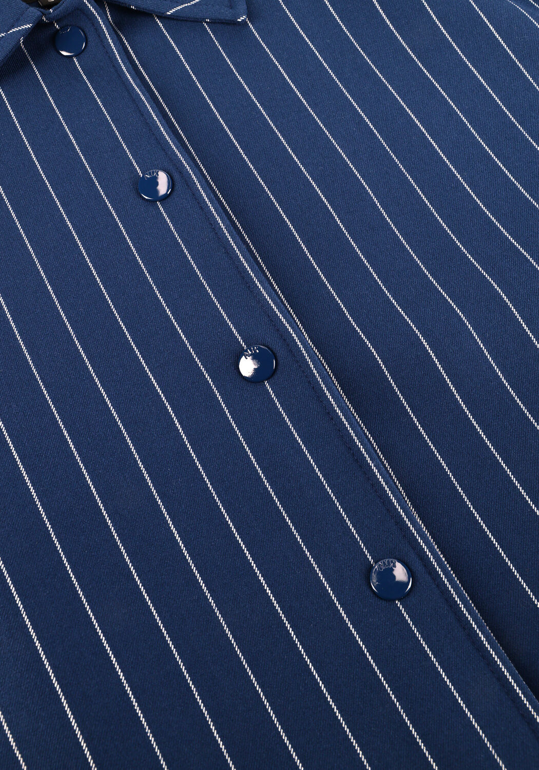 Blauwe ALIX THE LABEL Jack LADIES WOVEN CLEAN STRIPED BOMBER - large