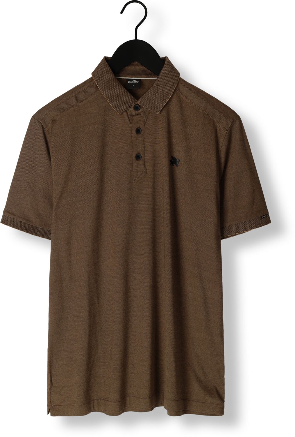 VANGUARD Heren Polo's & T-shirts Short Sleeve Polo Mercerized Jacquard Jersey Groen