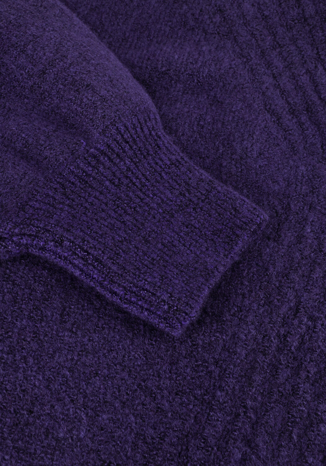 Paarse JANSEN AMSTERDAM Trui K190 KNIT TURTLE NECK RAGLAN LONG SLEEVES - large