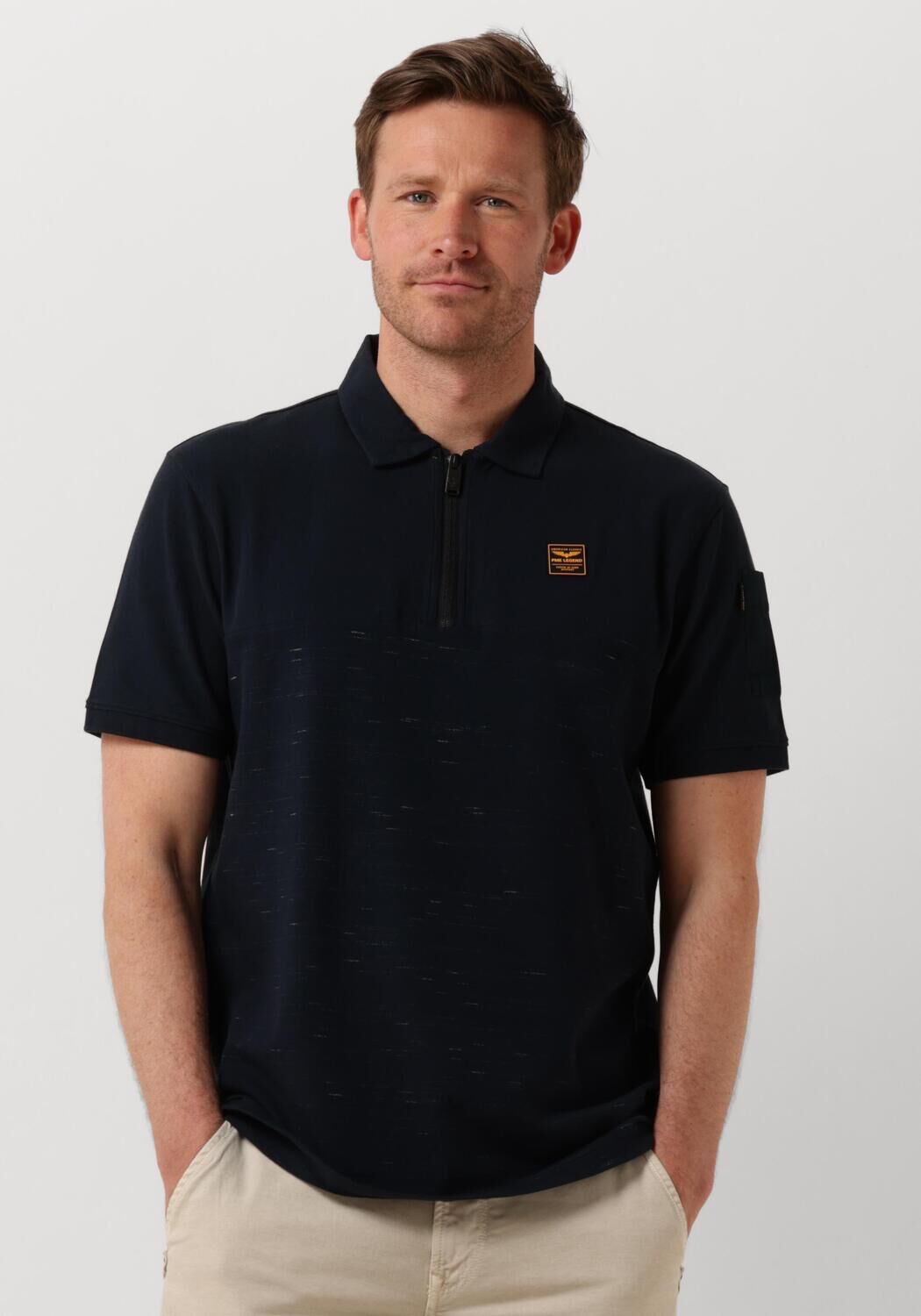 PME LEGEND Heren Polo's & T-shirts Short Sleeve Polo Cargo Injected Block Blauw