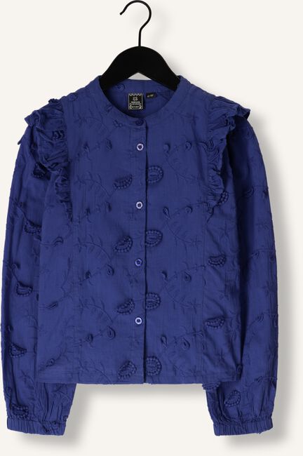 Blauwe INDIAN BLUE JEANS Blouses FLOWER RUFFLE SHIRT LONGSLEEVE Blauwe INDIAN BLUE JEANS Blouses FLOWER RUFFLE SHIRT LONGSLEEVE - large