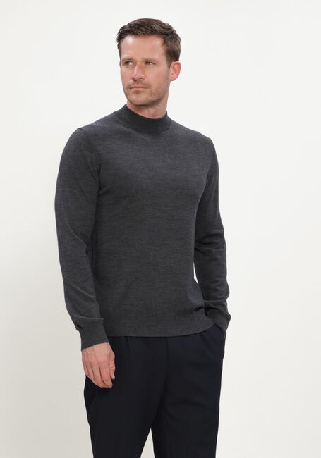 Donkergrijze STEFANO LAURAN Trui TURTLE NECK MERINO - large
