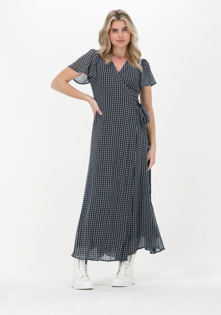 Zwarte COLOURFUL REBEL Maxi jurk AVA GEOMETRIC MAXI WRAP DRESS - large