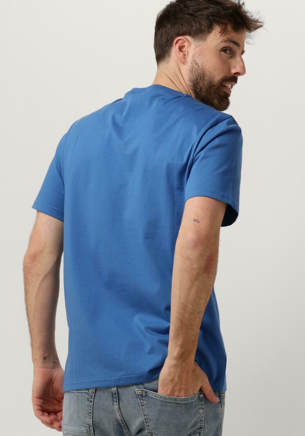 LYLE & SCOTT Heren Polo's & T-shirts Plain T-shirt Blauw