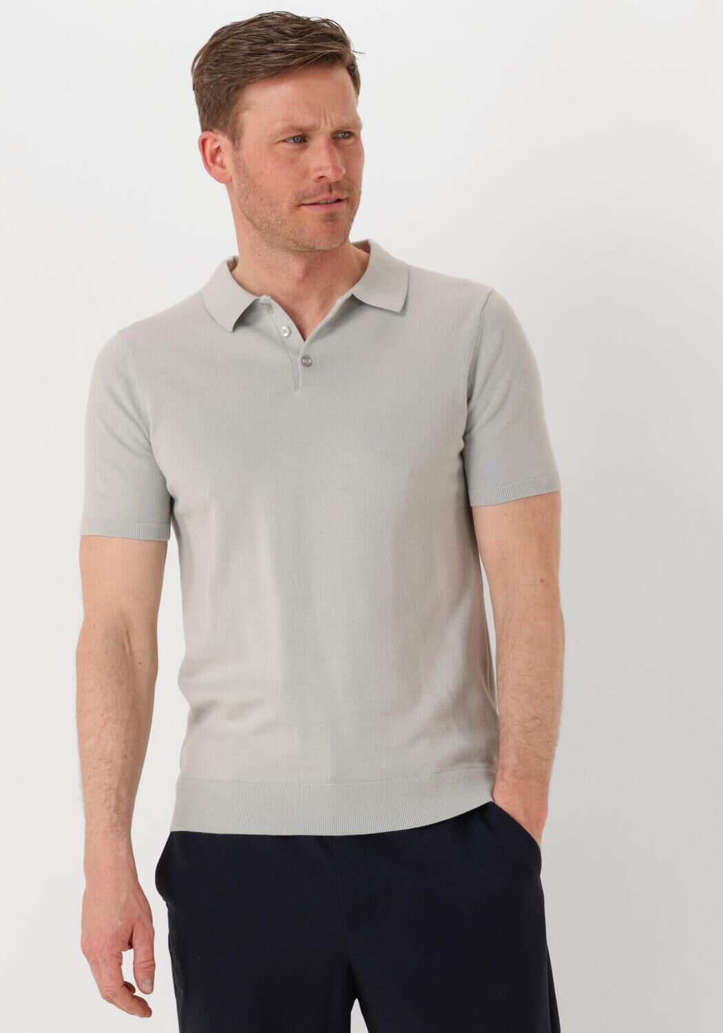 SAINT STEVE Heren Polo's & T-shirts Chris Lichtgrijs