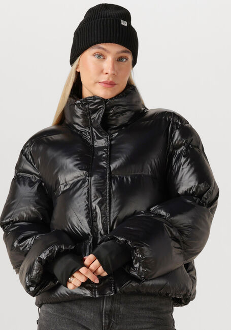 Zwarte NEO NOIR Gewatteerde jas RHEA SHINY PUFFER JACKET - large