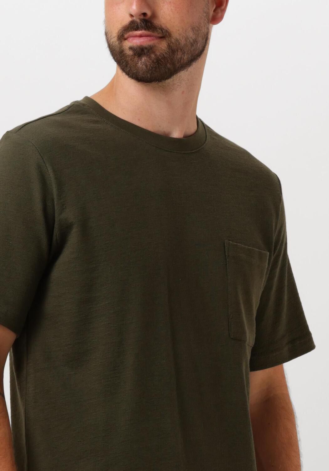 ANERKJENDT Heren Polo's & T-shirts Akkikki S s Structure Tee Donkergroen