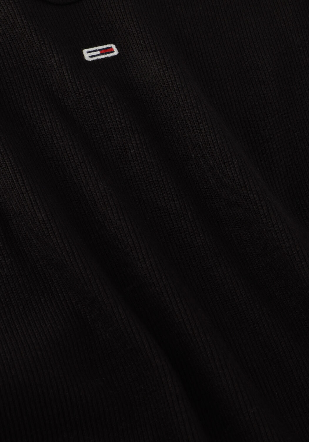 Zwarte TOMMY JEANS Top TJW SLIM ESSENTIAL RIB SS - large