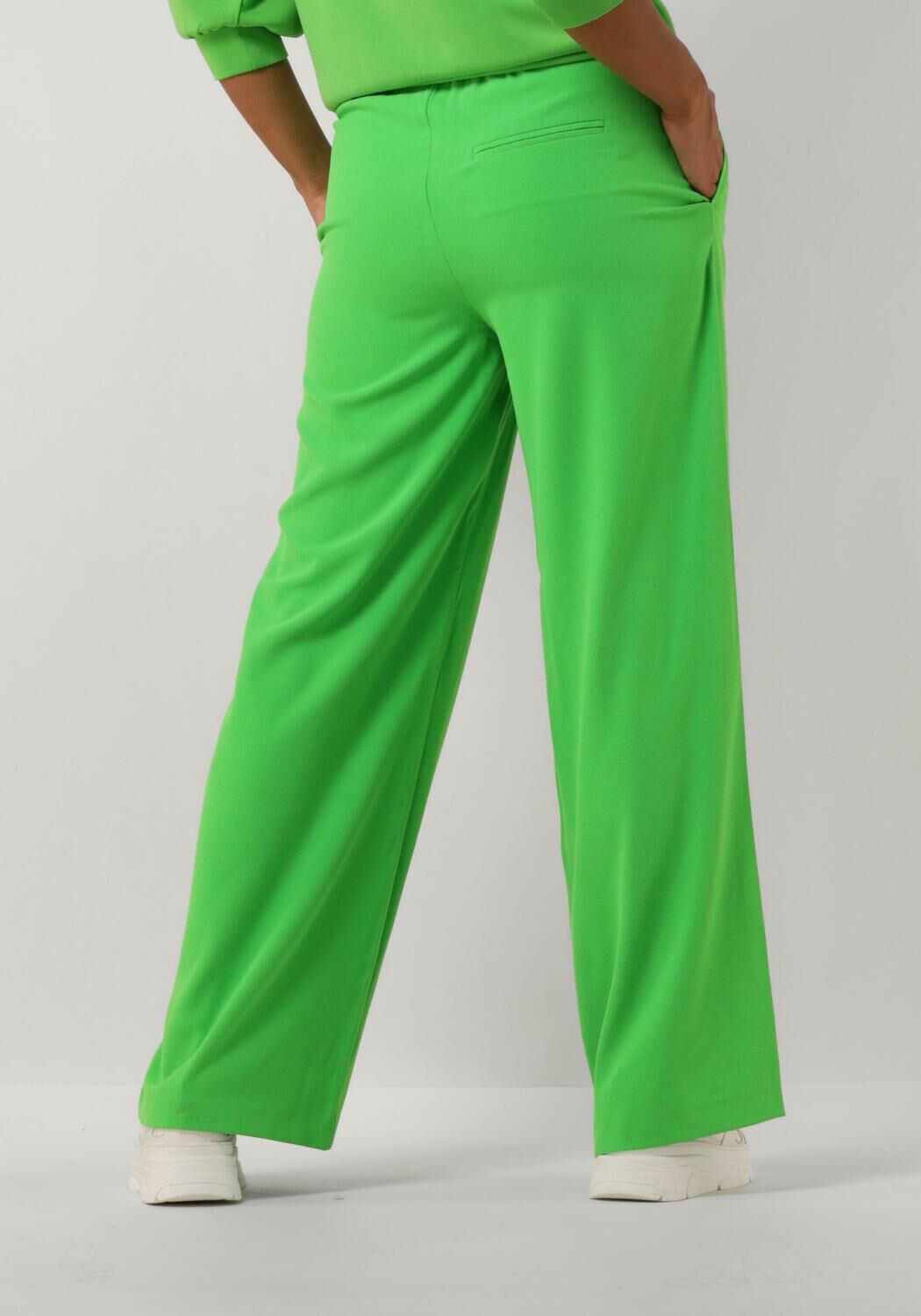 SELECTED FEMME Dames Broeken Slftinni-relaxed Mw Wide Pant N Groen