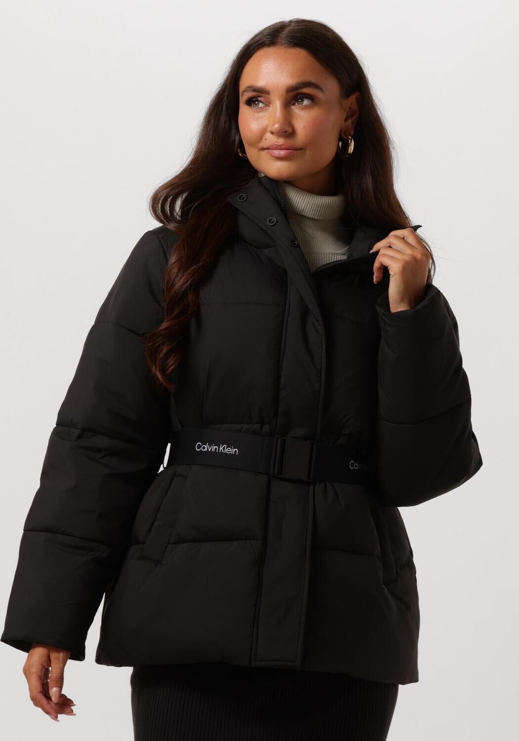 Calvin Klein Jeans Korte Pufferjas Vrouwen Herfst Winter Black Dames