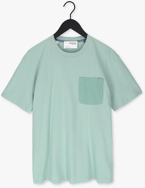 Groene SELECTED HOMME T-shirt SLHRELAXARVID SS O-NECK - large