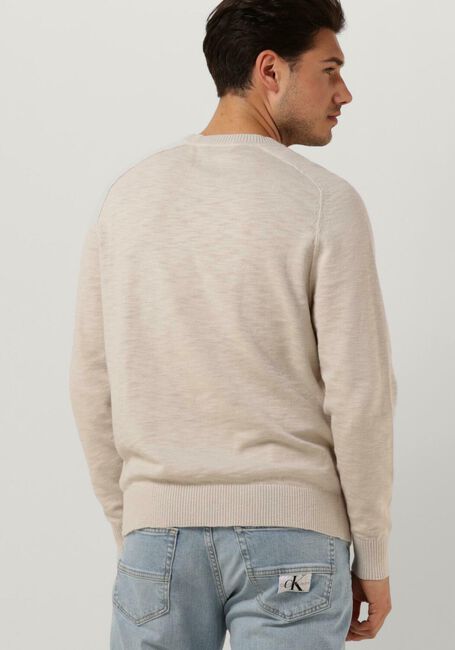 Beige CALVIN KLEIN Trui SLUB TEXTURE SWEATER - large