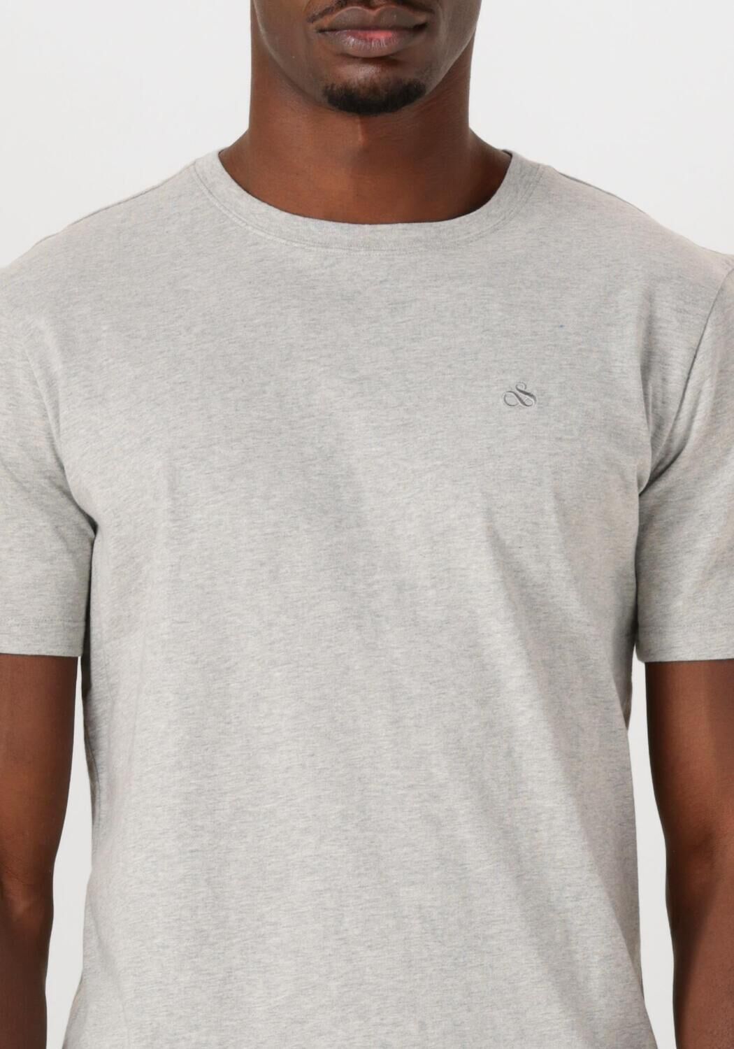 SCOTCH & SODA Heren Polo's & T-shirts Logo T-shirt Grijs
