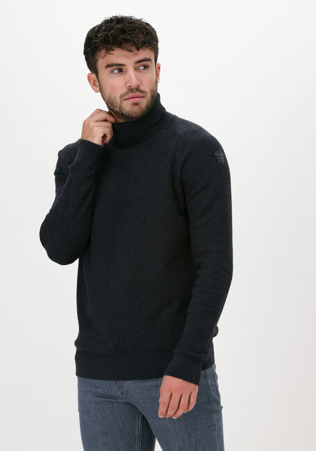 Zwarte PME LEGEND Coltrui ROLL NECK RECYCLED COTTON MIX - large