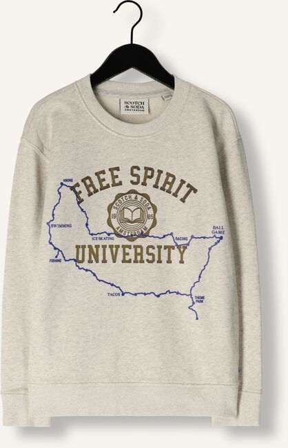 Beige SCOTCH & SODA Trui LOGO CARRIER CREW Beige SCOTCH & SODA Trui LOGO CARRIER CREW - large