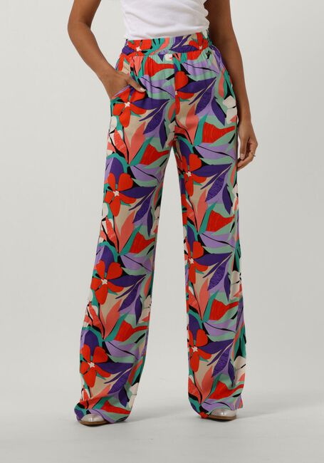 Multi COLOURFUL REBEL Wijde broek MELODY BIG FLOWER STRAIGHT PANTS - large