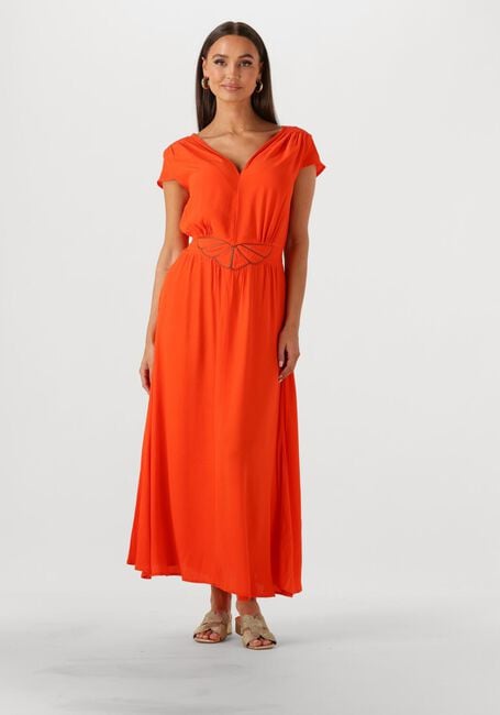 Oranje LOUIZON Maxi jurk FAYENCE - large