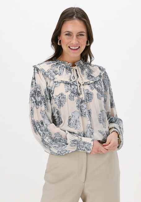 Gebroken wit SUMMUM Blouses TOP LUREX FLOWER - large