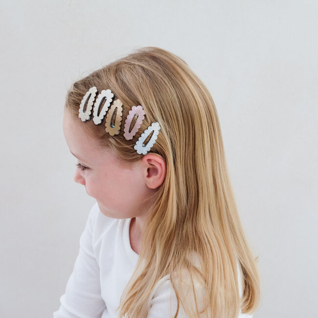 Roze Mimi & Lula Haaraccessoires SCALLOP MINI CLIC CLACS - large