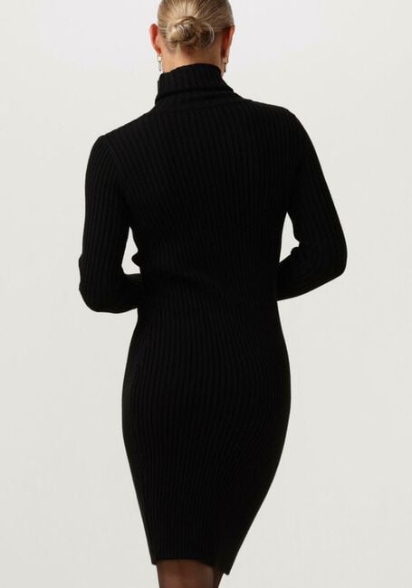 Zwarte JANICE Mini jurk JURK GEBREID KOL TRAVIS - large