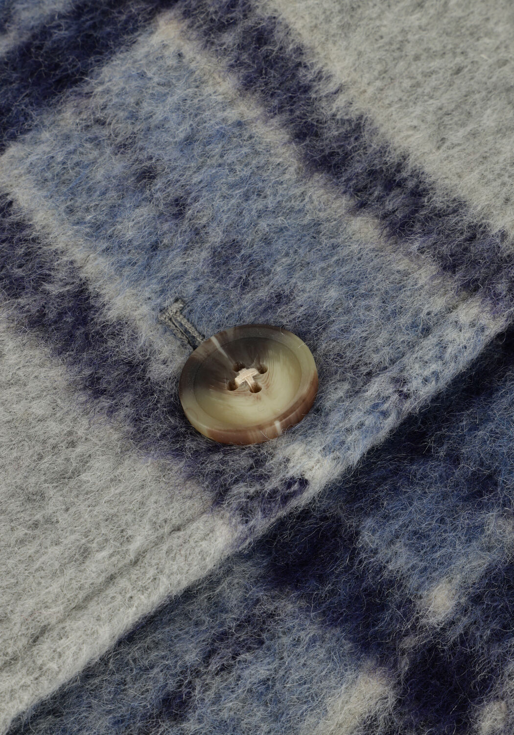 Lichtgrijze MODSTR&Ouml;M Mantel SALLIE CHECK COATR - large