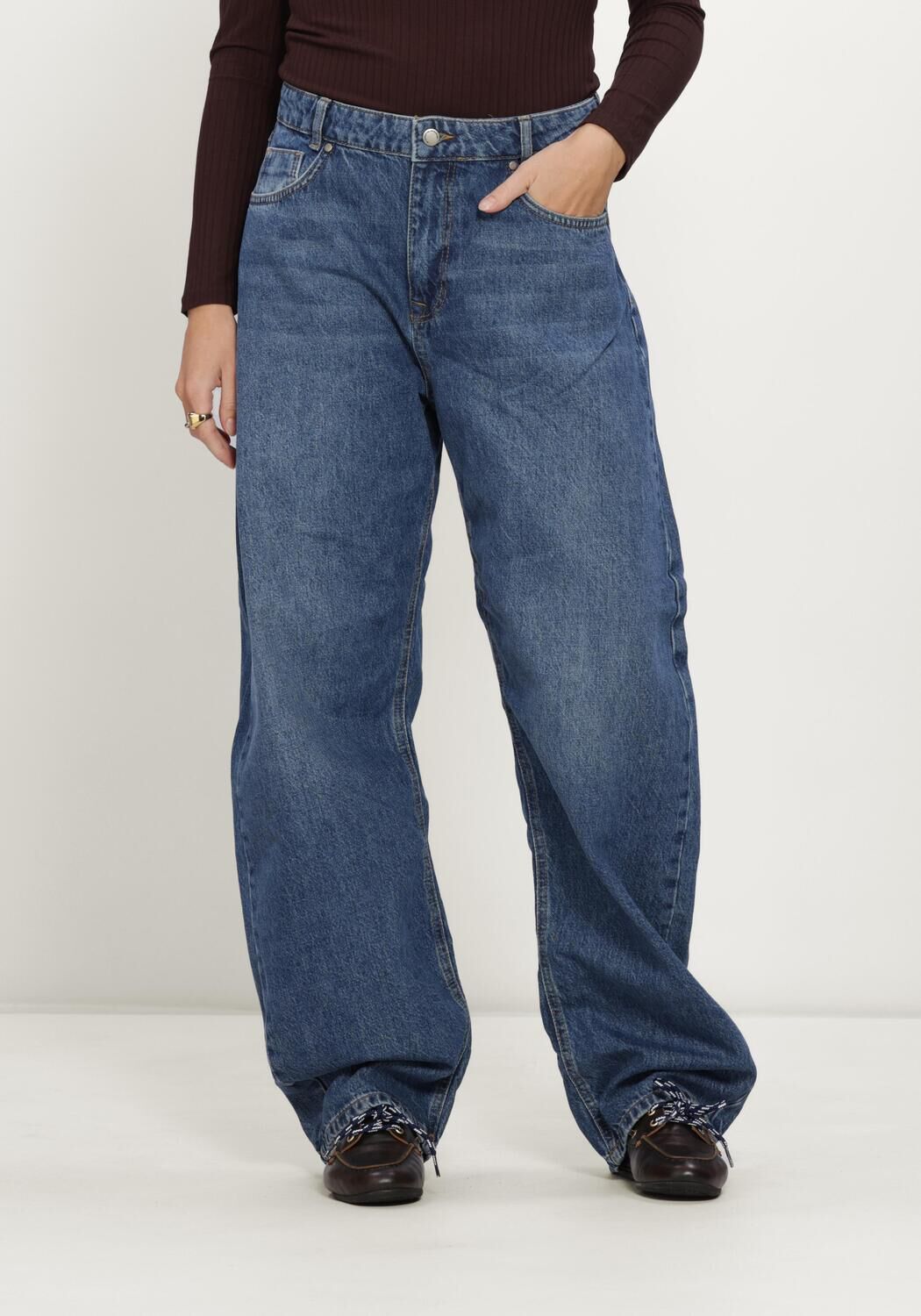 Blauwe MY ESSENTIAL WARDROBE Wijde broek MWREMMIE 174 HIGH BARREL