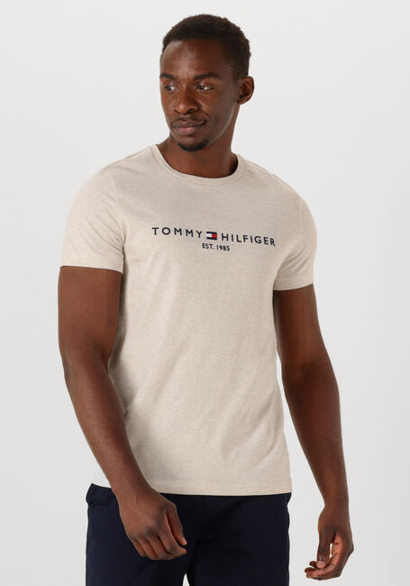 Beige TOMMY HILFIGER T-shirt TOMMY LOGO TEE - large