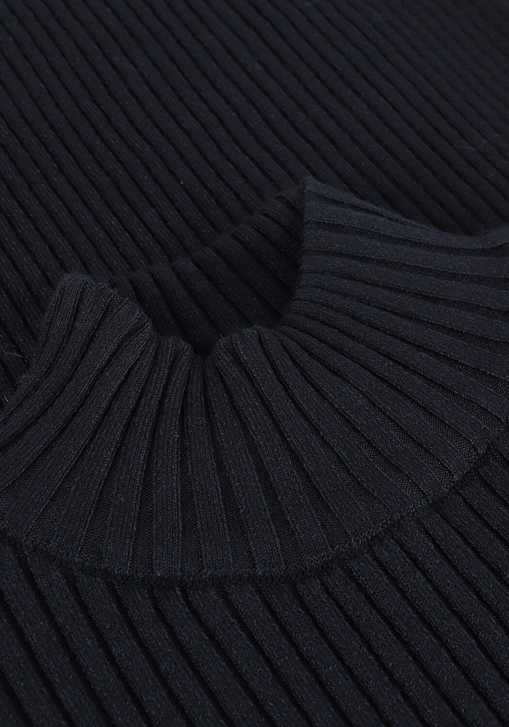 Donkerblauwe VANILIA Coltrui RIB KNIT COL - large