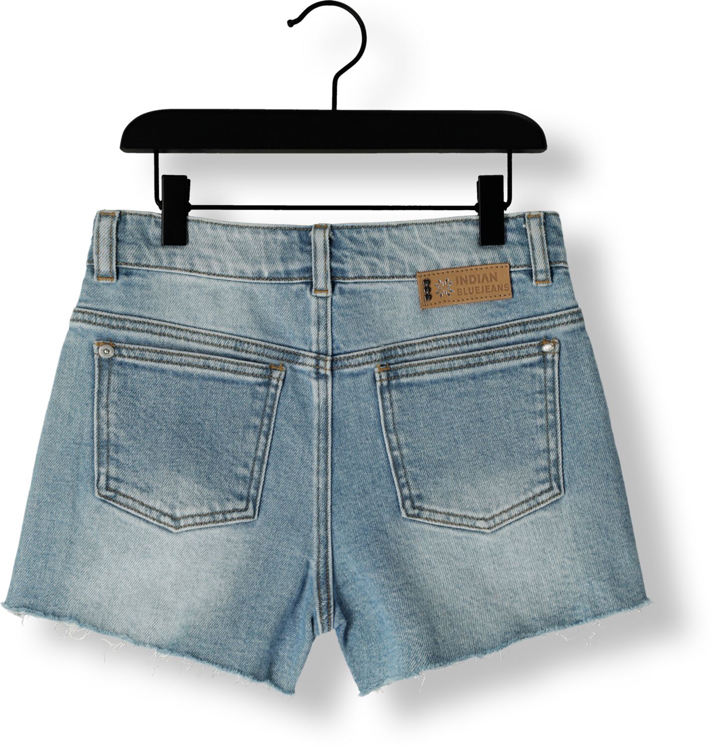 INDIAN BLUE JEANS Meisjes Jeans Wide Denim Short Damaged Blauw