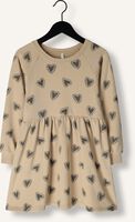 Zand RYLEE + CRU Mini jurk RAGLAN DRESS HEARTS - medium