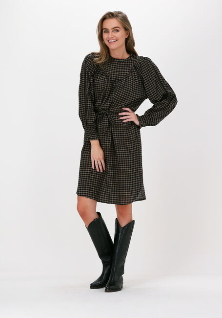 Zwarte BY-BAR Mini jurk BOBBIE CHECK DRESS - large
