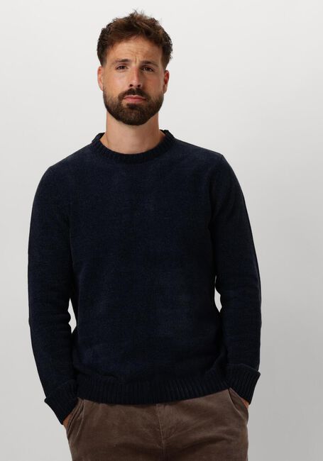 Donkerblauwe ANERKJENDT Trui AKSUNE CHENILLE KNIT - large