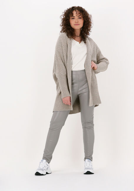 Grijze SIMPLE Legging ECO LEATHER PANTS - large