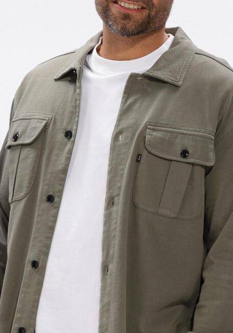 Khaki BUTCHER OF BLUE Overshirt PHIL JERSEY OVERSHIRT - large