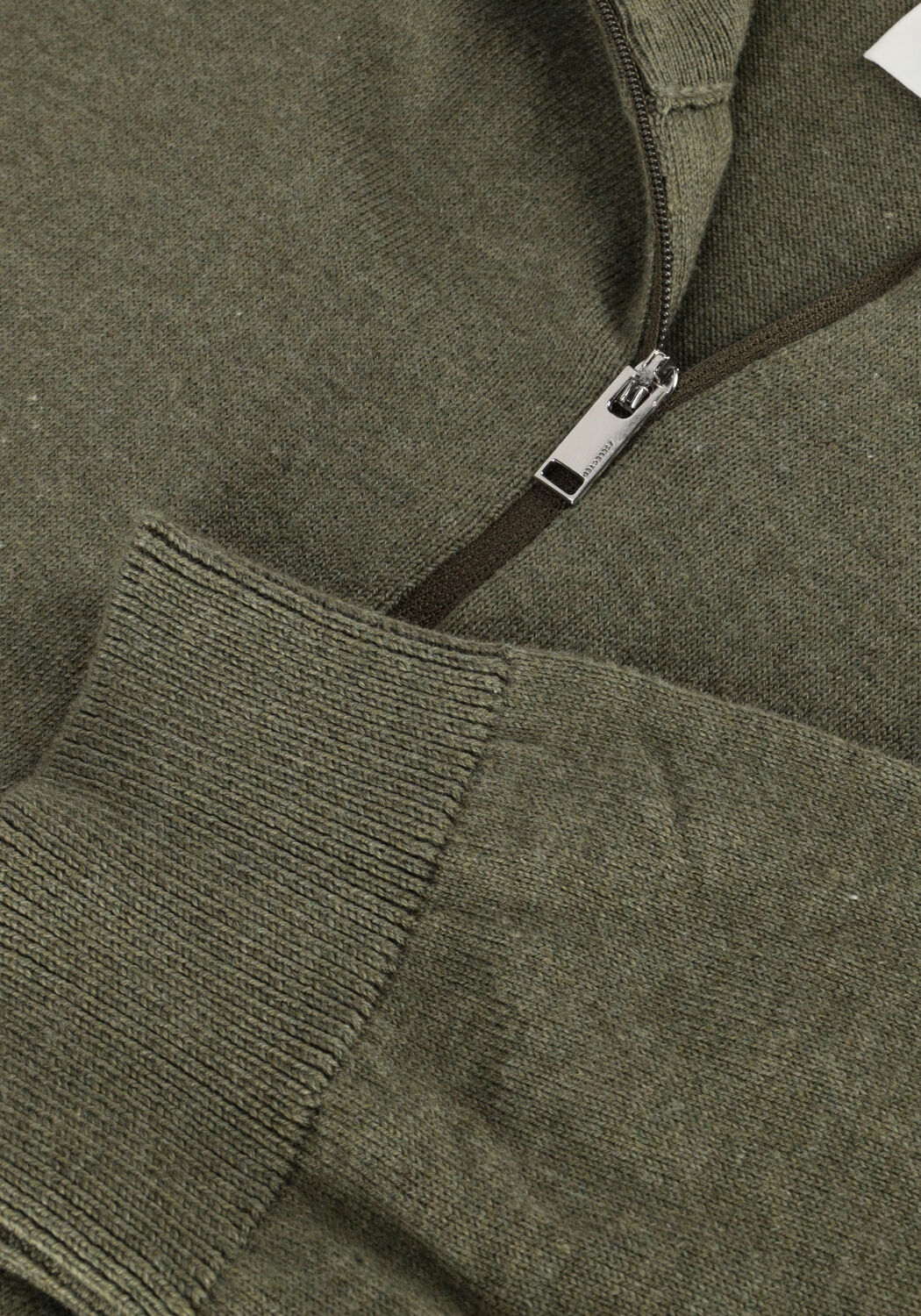 Groene SELECTED MEN Trui SLHBERG HALF ZIP CARDIGAN NOOS - large